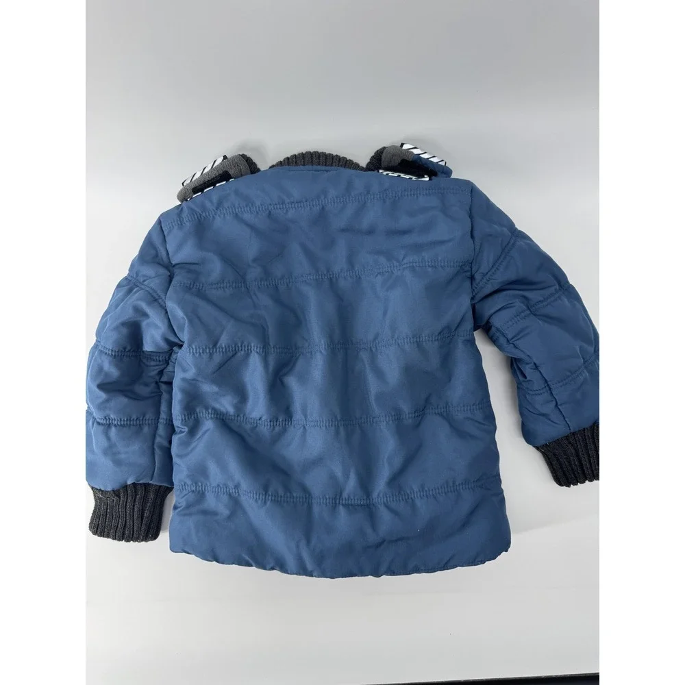 Buckle Me Baby Coats Car Seat Safe Puffer Jacket Navy‎ Blue Fleece Lined 18M